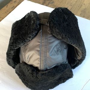 UGG trapper hat and fingerless glove